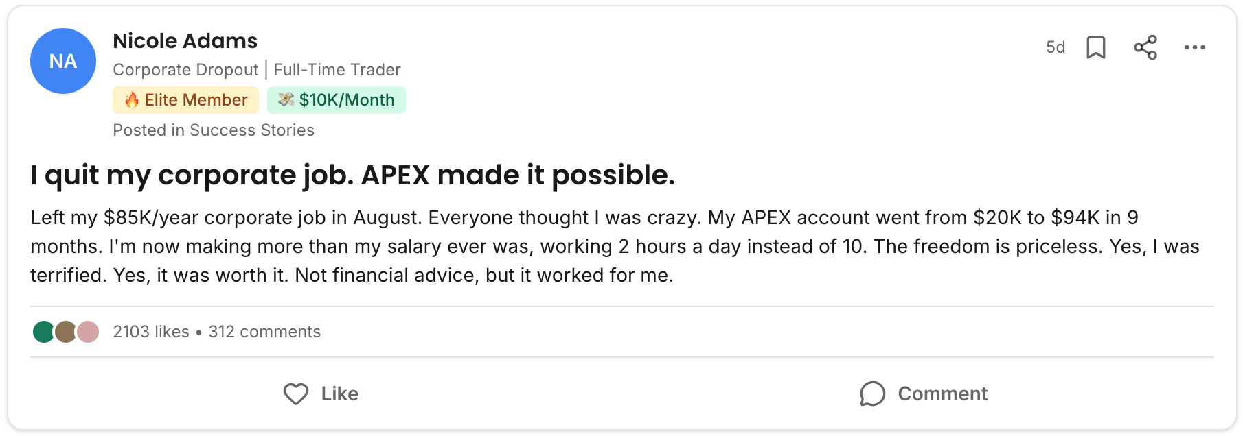 Community testimonial 14